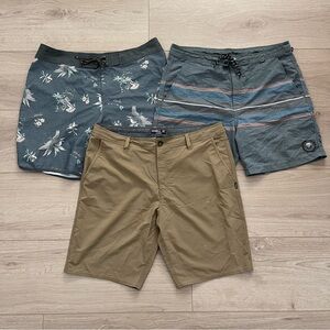 Men's Casual Shorts Set - Floral and Solid